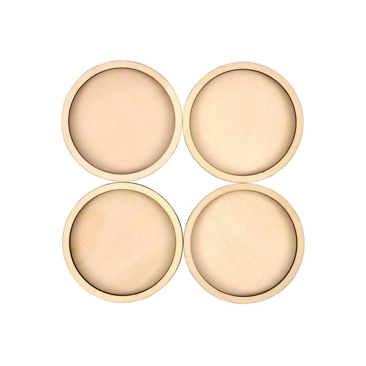 Mod podge • sous-verres ronds contreplaqué 4pcs