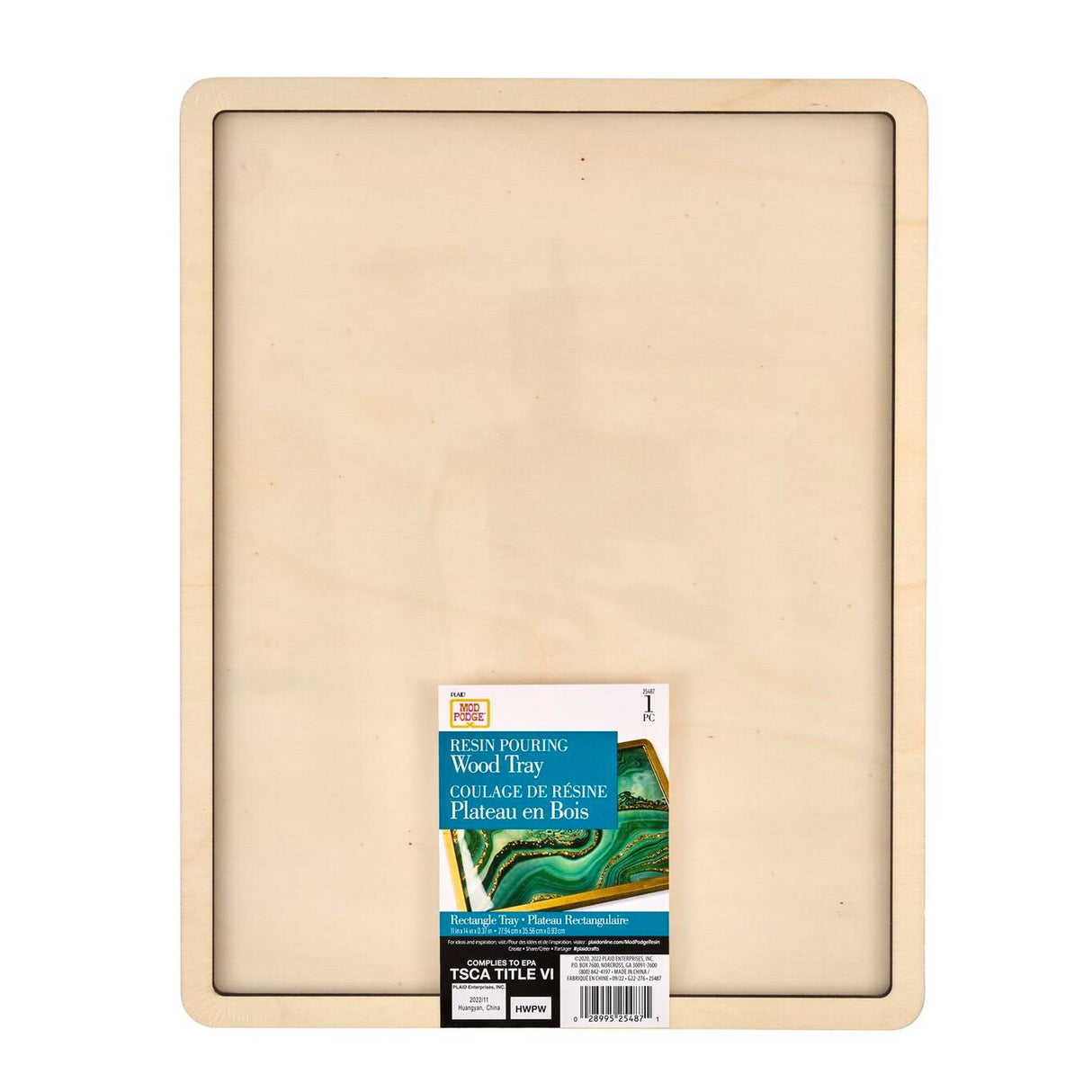 Mod podge • contreplaqué à plateau rectangulaire