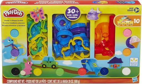 Boîte à outils Hasbro Play-Doh avec +30 pièces 10 pots en argile