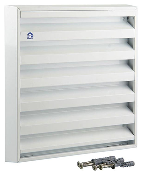 Renson 1006236 - muurrooster opbouw 431 alu ral 9010 225x225mm | 2 stuks