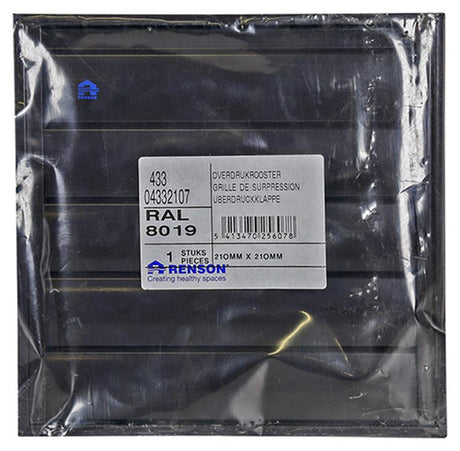 Renson 1014555 - lamellenrooster alu bruin 433 210x210mm | 2 stuks