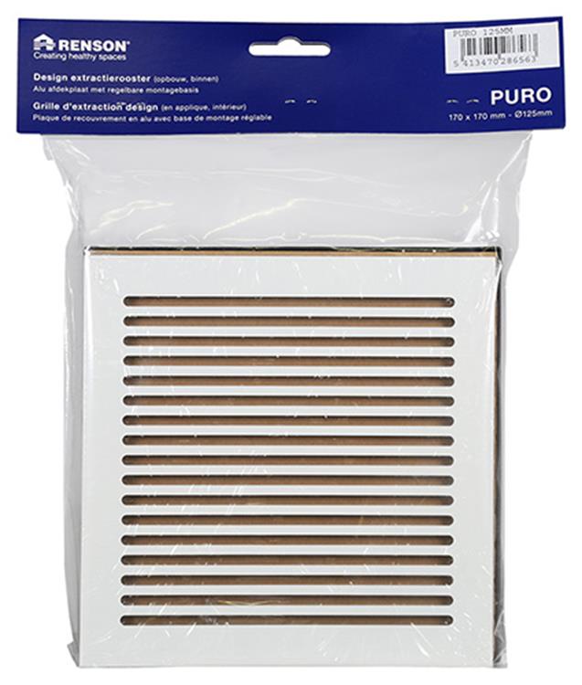 Renson 1048750 - regelbaar extractierooster design afwerking dia 125 | 2 stuks