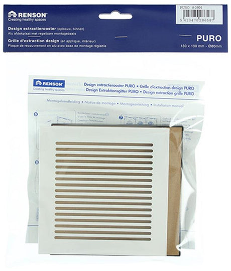 Renson 1048748 - regelbaar extractierooster design afwerking dia 80 | 2 stuks