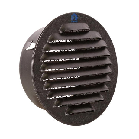 Renson 1059761 - inbouw rond schoepenr met gaas435r dia 100 ral 9005 zwart | 8 stuks