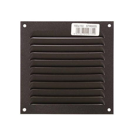 Renson 1061637 - opbouw schoepenrooster 436 150x150 ral 9005 zwart | 10 stuks
