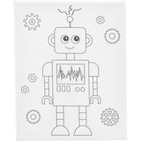 Creativ company toile de peinture avec impression, robot, d: 1,6 cm, taille 24x30 cm, 360 g, 1 pièce
