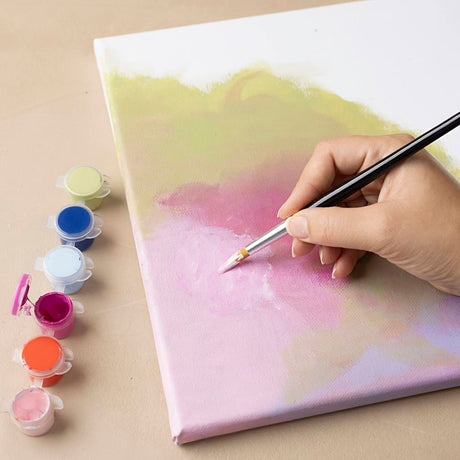 Creativ company Toile tendue avec cadre, format 15,8x15,8 cm, 280 g, blanc, 10 pièces 1 boîte