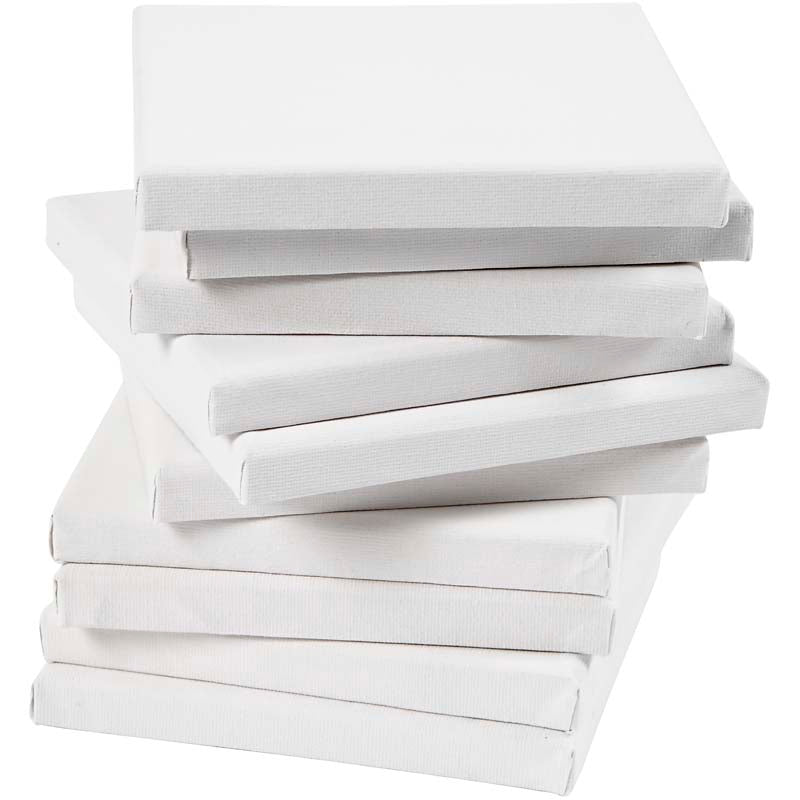 Toile tendue Creativ company, d: 1,6 cm, format 15x15 cm, 280 g, blanc, 80 pièces 1 boîte