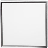 Toile d'entreprise Creativ avec cadre, dim. 50x50 cm, 360 gr, argent antique, blanc, 1 pièce