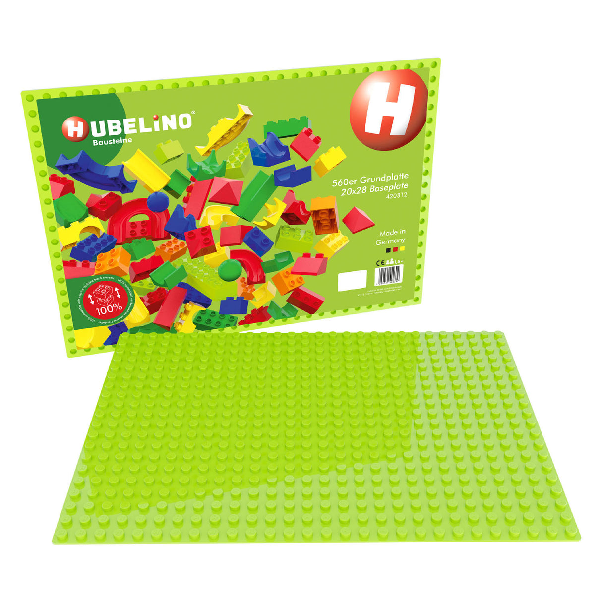 Hubelino Ground Plate Green, 560 Bolzen