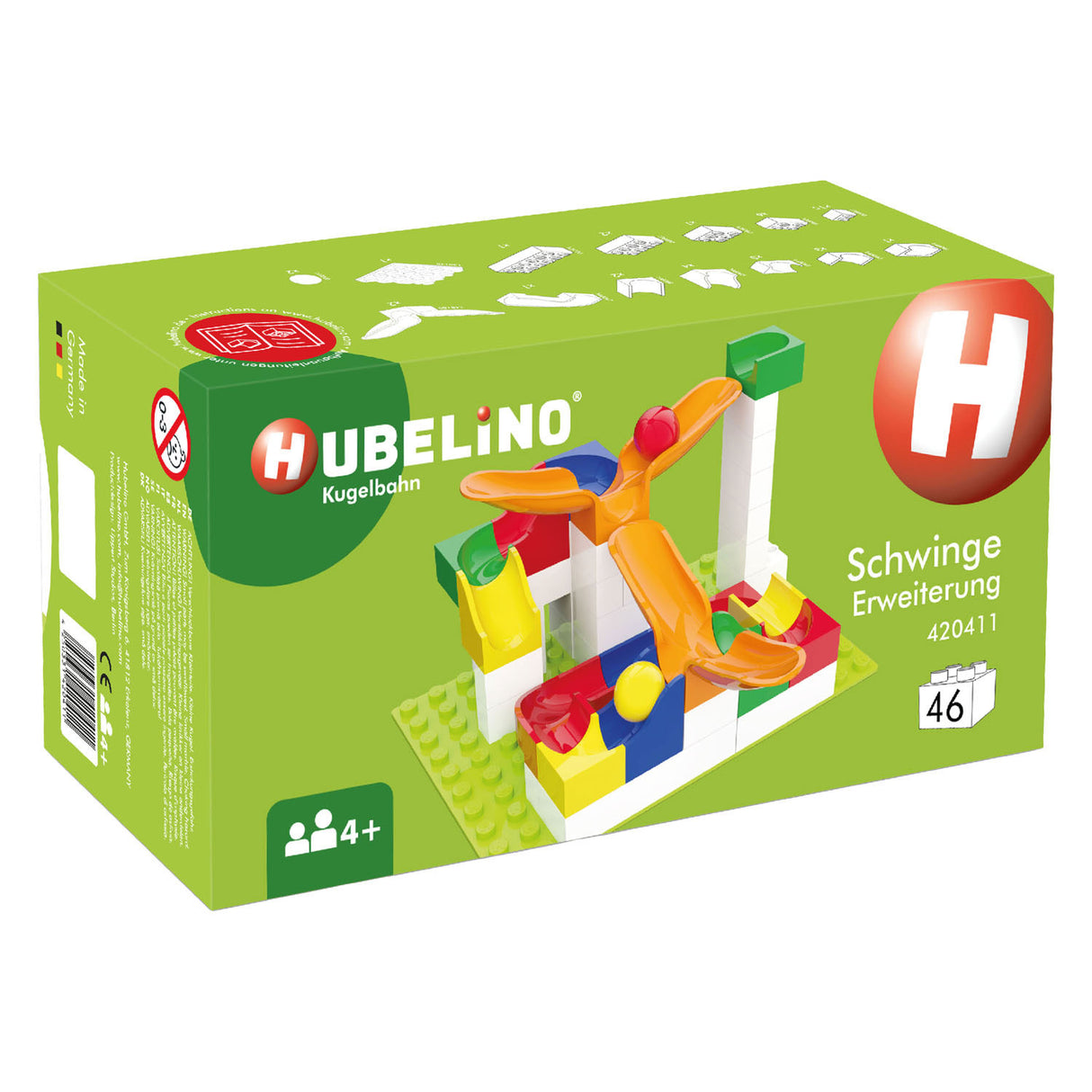 Hubelino Knikkerbaan Expansion Set huśtawka, 46dlg.