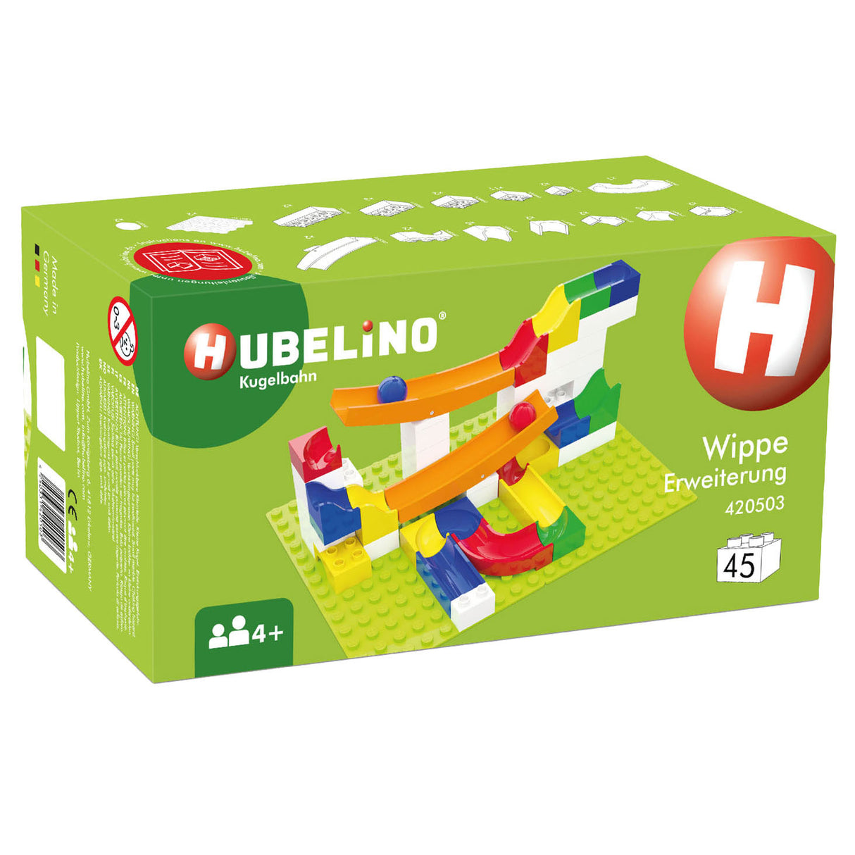 Hubelino jeu supplémentaire de piste de marbre balançoire wap - 45 pcs.