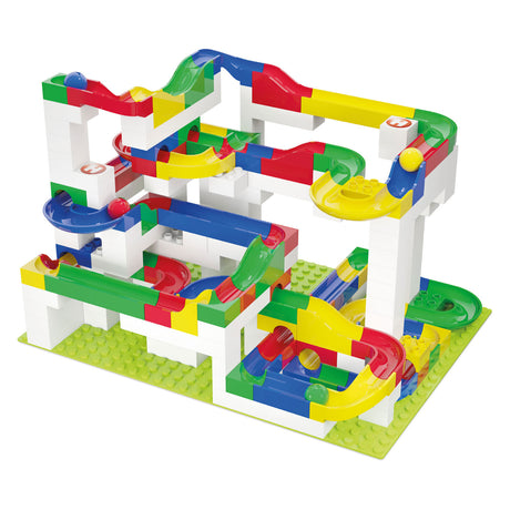 Hubelino – coffret scolaire Kiga avec piste de marbre, boîte de construction, 352 pièces