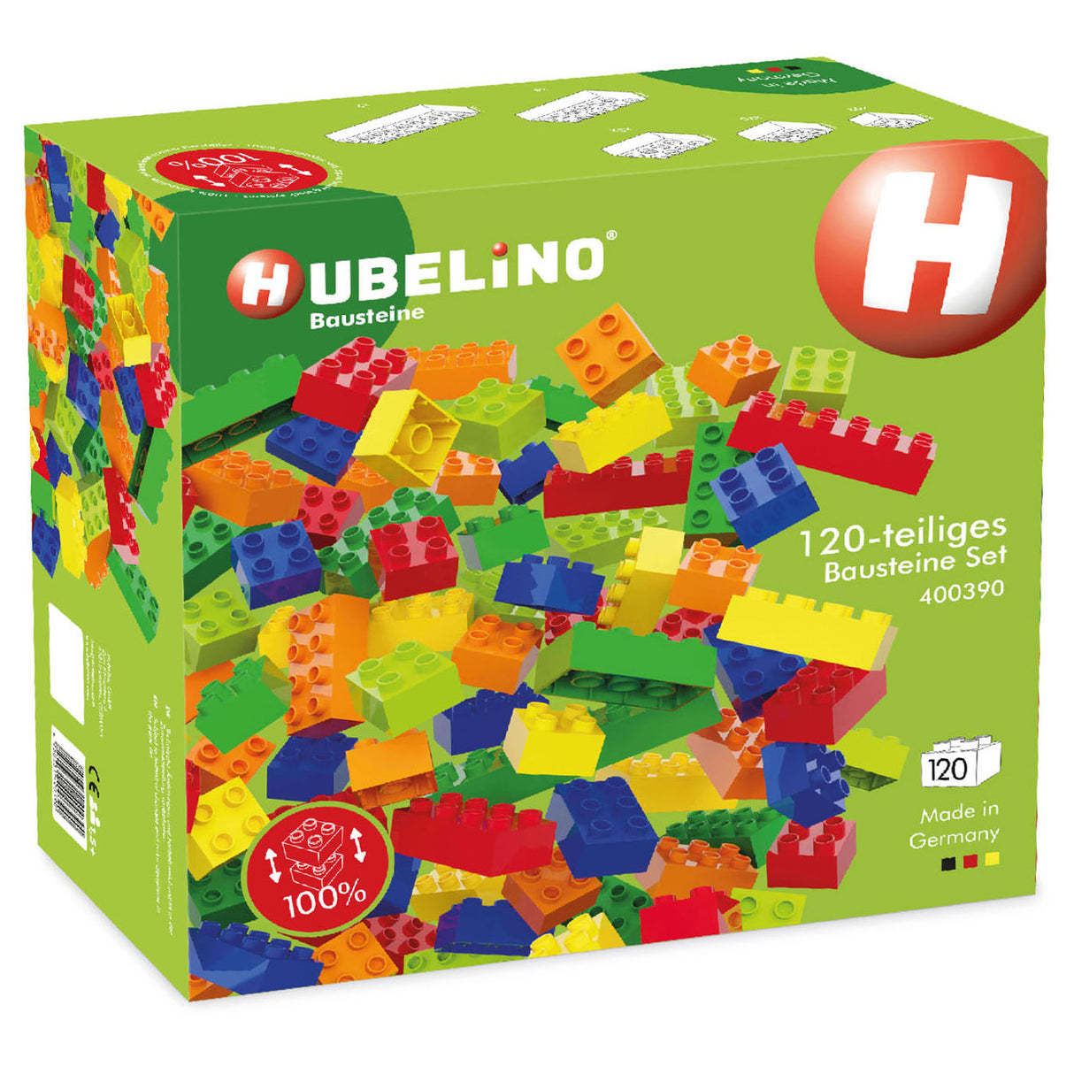 Hubelino Building Stone Set, 120DLG.