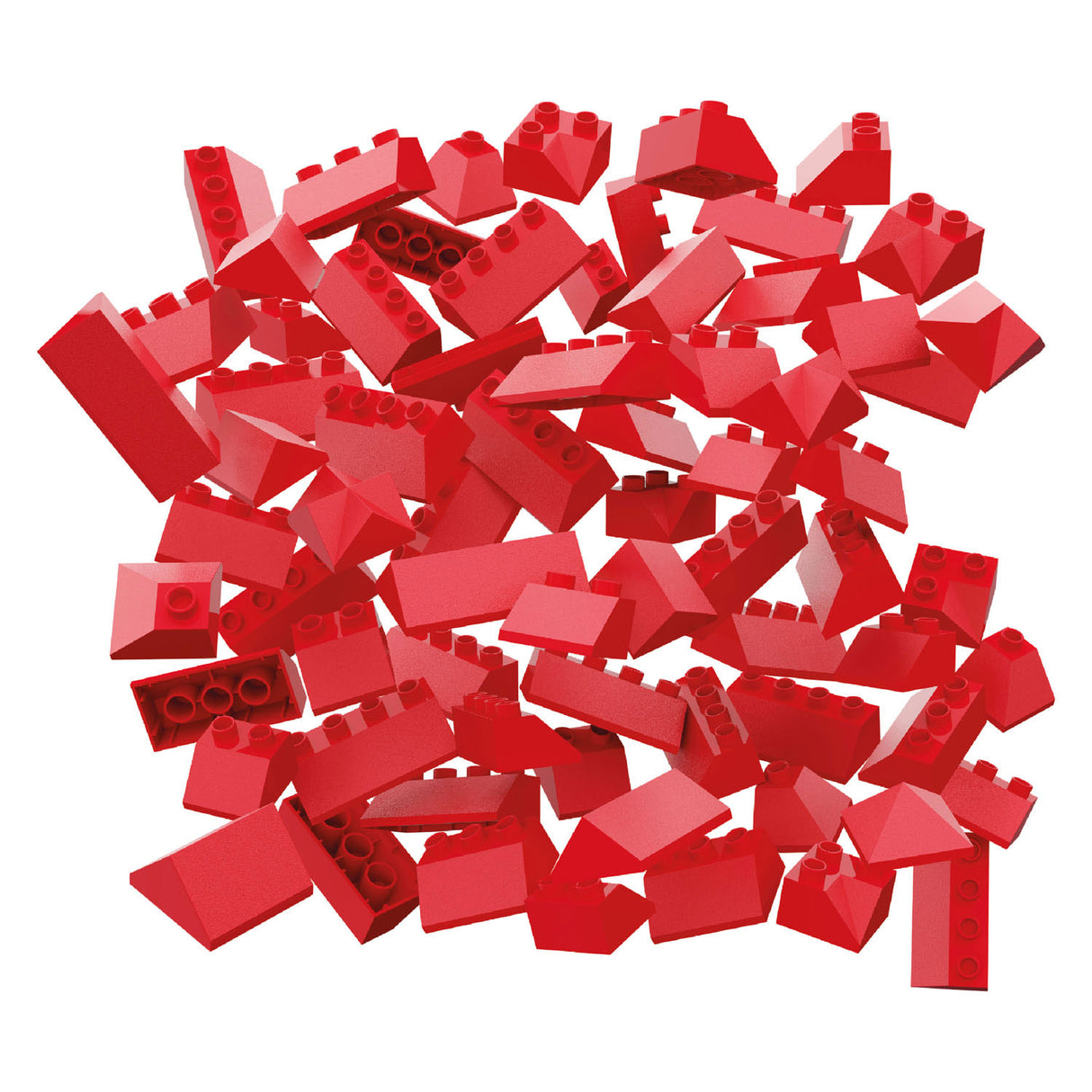 Hubelino roof tile set building blocks, 124dlg.