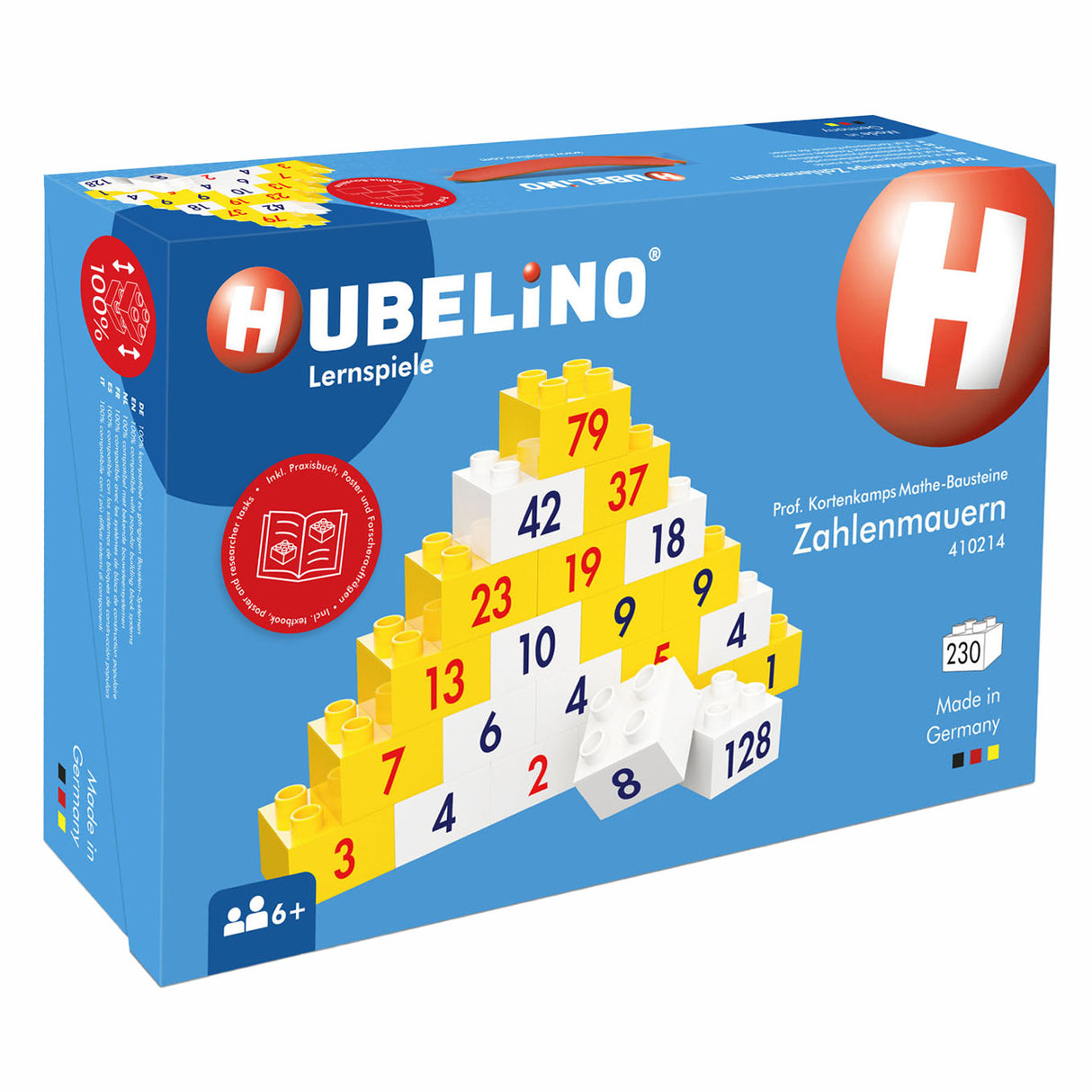 Hubelino Numbers Piramide Prof. Kortenkamp's Learning Blocks, 230dlg.