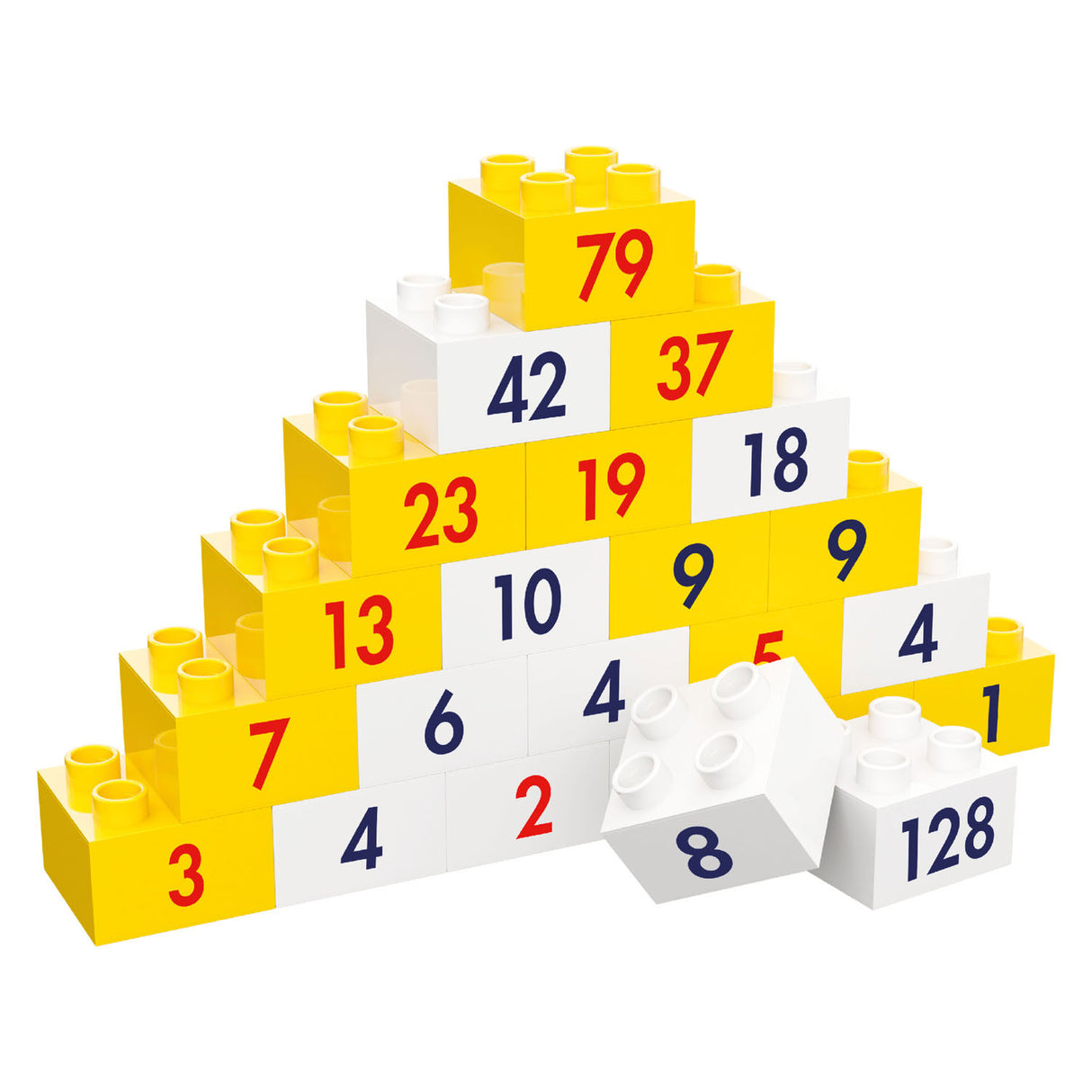 Hubelino Numbers Piramide Prof. Kortenkamp's Learning Blocks, 230dlg.