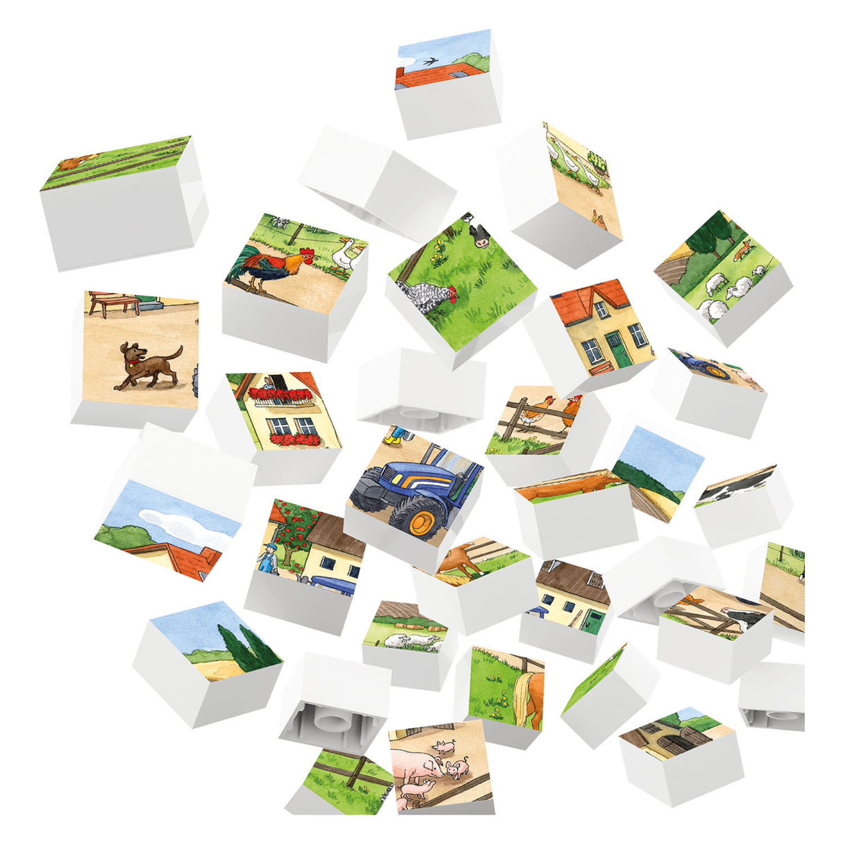 Hubelino bloc puzzle vie à la ferme - 35 pcs.