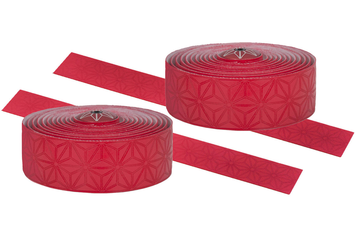 Supacaz Super Sticky Kush Single Color Ribbon Red, včetně hliníkového volantu