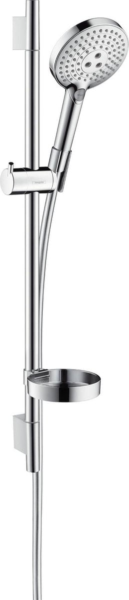 Hansgrohe raindance select s 120 ensemble de barre de douche unique puro - 65 cm - chrome - 3 types de jets - douchette à main diamètre 125 mm