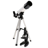 Télescope de jeu de microscope pour débutants byomic dans la valise