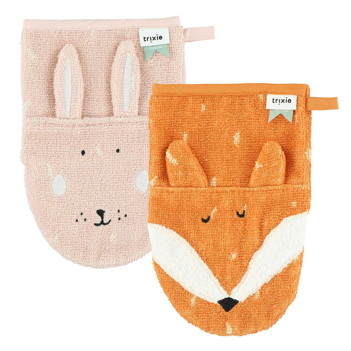 Trixie washandjes mrs rabbit en mr. fox, 2st.