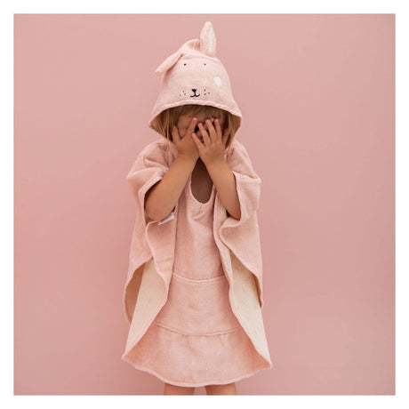 Poncho Trixie - Mme. lapin - 100% coton biologique - cape de bain enfant avec capuche - avec de jolis détails