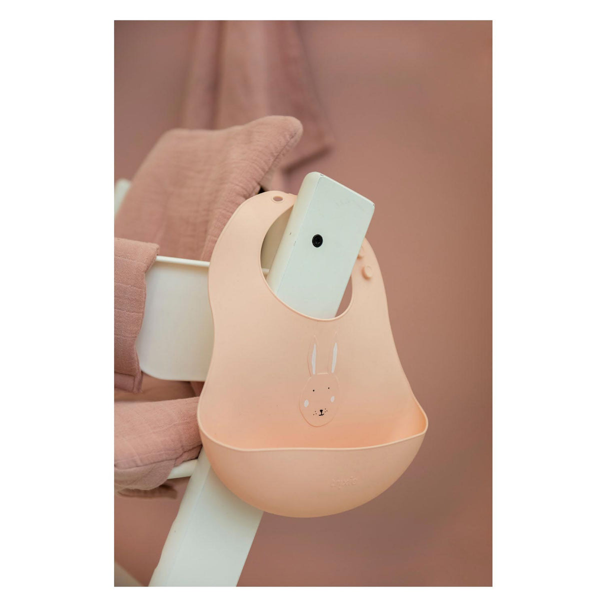 Bavoir en silicone Trixie - Mme. lapin, 2 pcs.