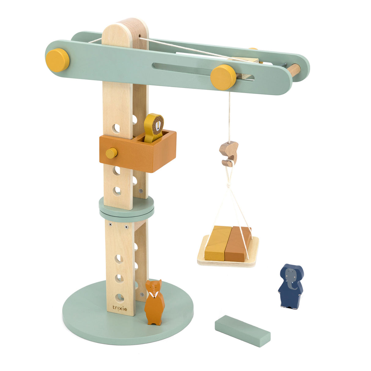 Grue de chantier en bois Trixie avec accessoires