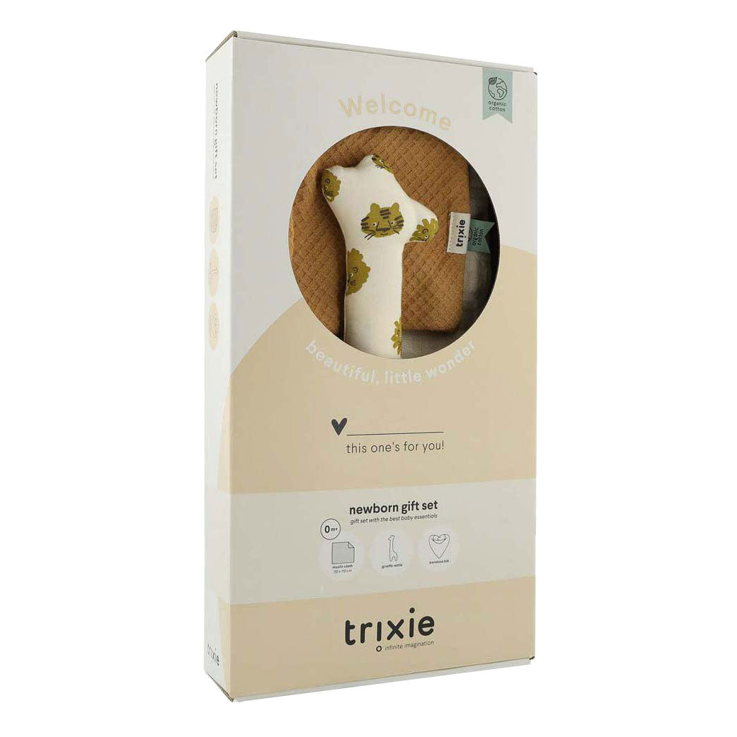Trixie coffret cadeau nouveau-né m - léopard porte-bonheur