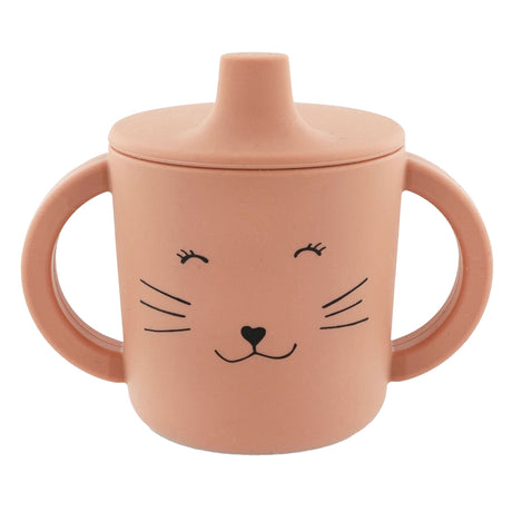 Gobelet Trixie - Mme. chat - gobelet pour bébé - gobelet anti-déversement - pour bébé à partir de 4 mois - en silicone - passe au lave-vaisselle