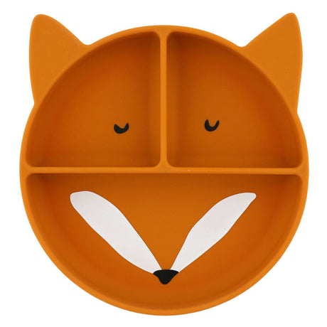 Assiette en silicone Trixie avec compartiments et ventouse - mr. renard
