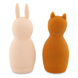 Trixie badspeelgoed squeezy dieren - mrs. rabbit mr. fox