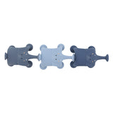 Trixie jeu d'animaux avec ventouses - Mme Elephant - Ensemble amusant de bain en silicone 3 pièces - bleu