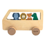 Bus animalier en bois Trixie, 5 pièces.