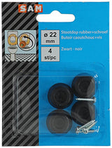 Mack 1047662 - stootdop rubber + schroef zwart ø 22 mm 4 st pcs | 6 stuks