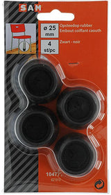 Mack 1047716 - opsteekdop rubber zwart ø 25 mm 4 st pcs | 6 stuks