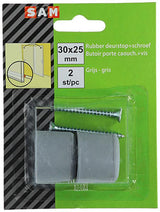 Mack 1047629 - deurstop rubber + schroef grijs 30 x 25 mm 2 st pcs | 6 stuks