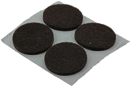 Mack 1047682 - viltpastille zelfklevend bruin ø 25 mm 12 st pcs | 12 stuks