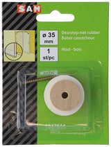 Mack 1047644 - deurstop met rubber hout ø 35 mm 1 st pc | 6 stuks