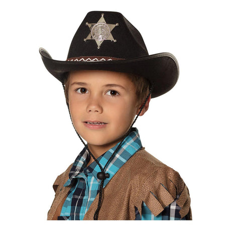 Boland chapeau pour enfants shérif noir
