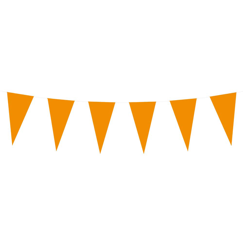 Ligne de drapeau en papier Boland orange, 10 m.