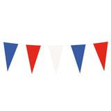 Ligne de drapeau en papier Boland rouge blanc bleu, 10 m.