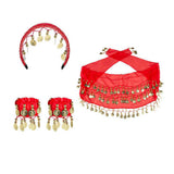 Boland set de danse orientale rouge, 3 pièces.