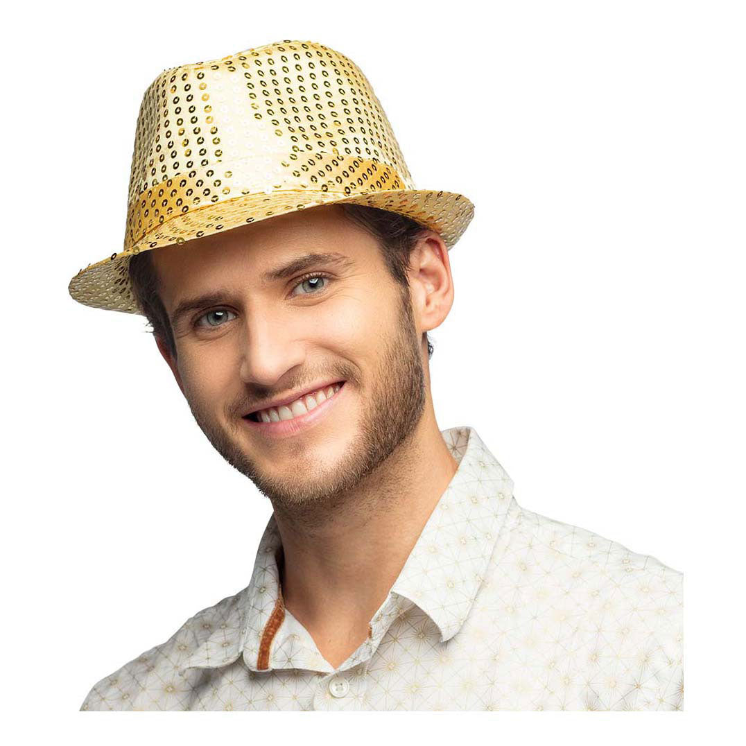 Boland chapeau pop star paillettes or