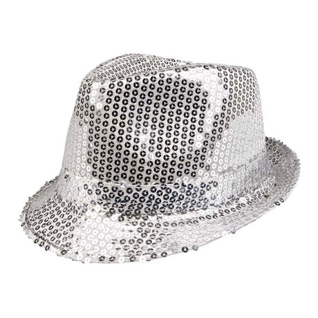 Boland chapeau pop star paillettes argent