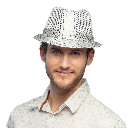 Boland chapeau pop star paillettes argent
