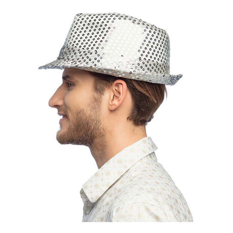 Boland chapeau pop star paillettes argent