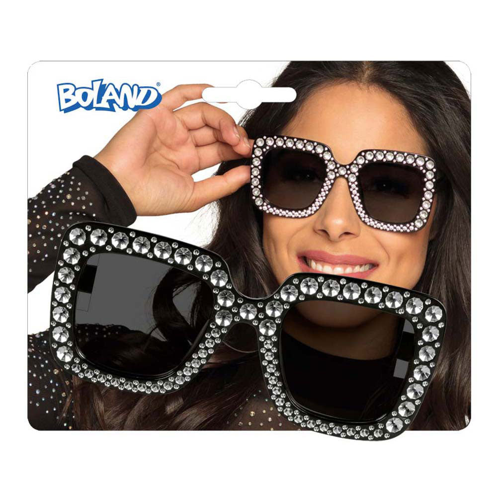 Boland lunettes de fête bling bling noir