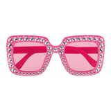 Boland lunettes de fête bling bling rose vif